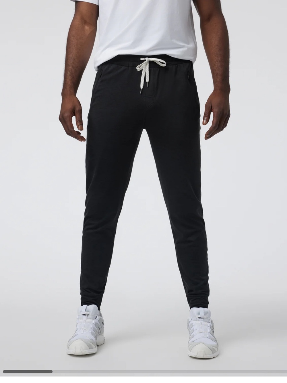 Vuori Black Heather Joggers with Drawstring
